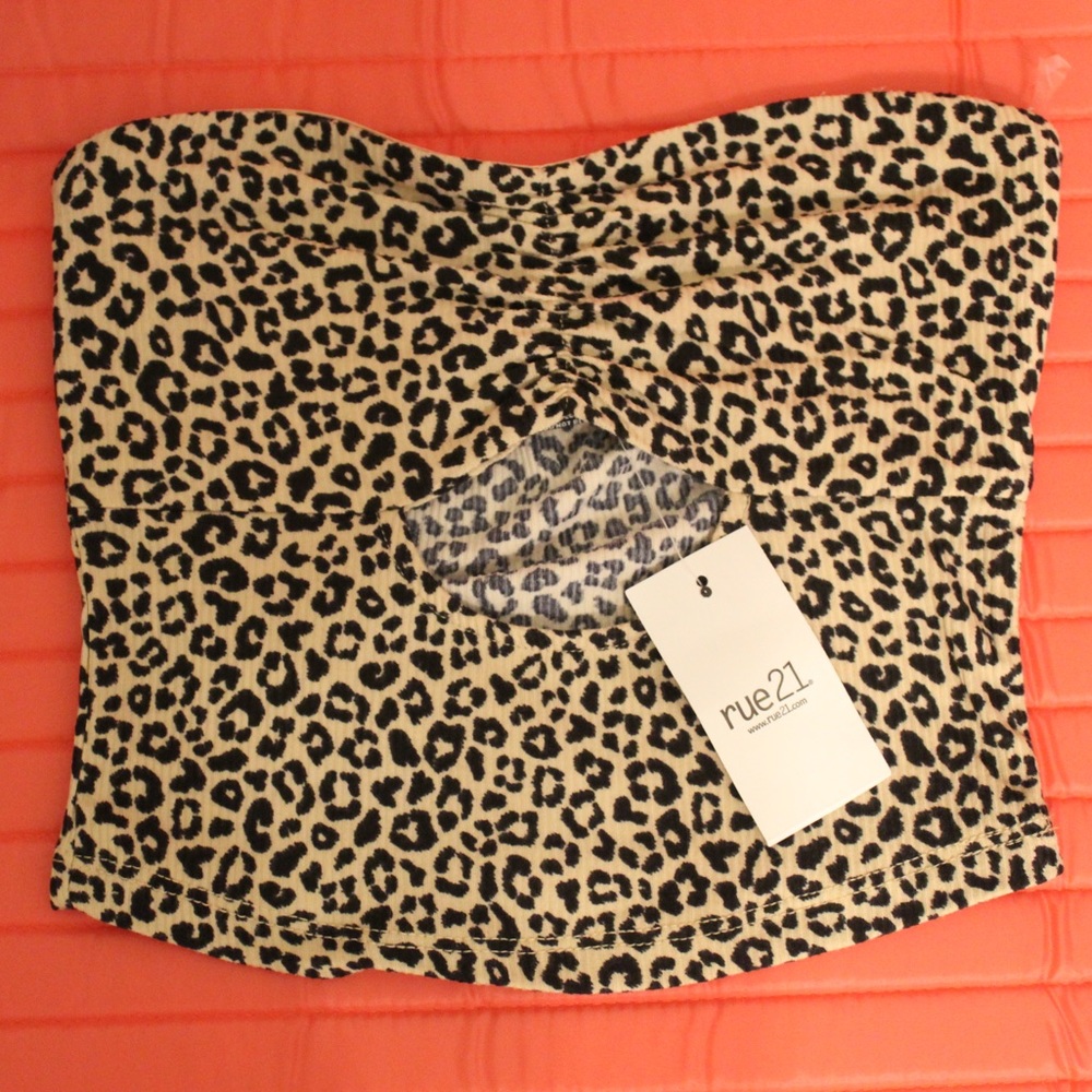 🤎 Leopard Print Cropped Tube Top 🤎